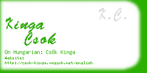 kinga csok business card